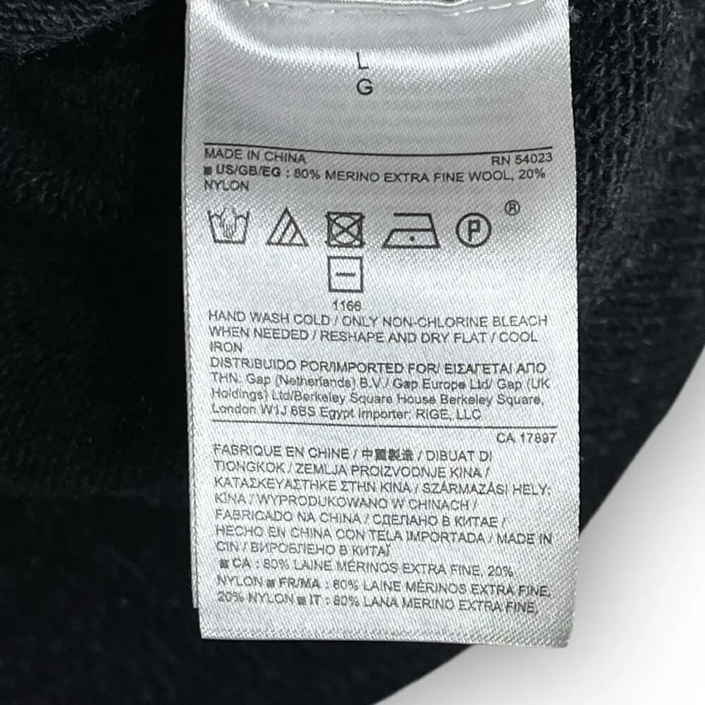 Banana Republic Filpucci Dark Gray Crewneck Sweater Men’s Size Large Wool Blend